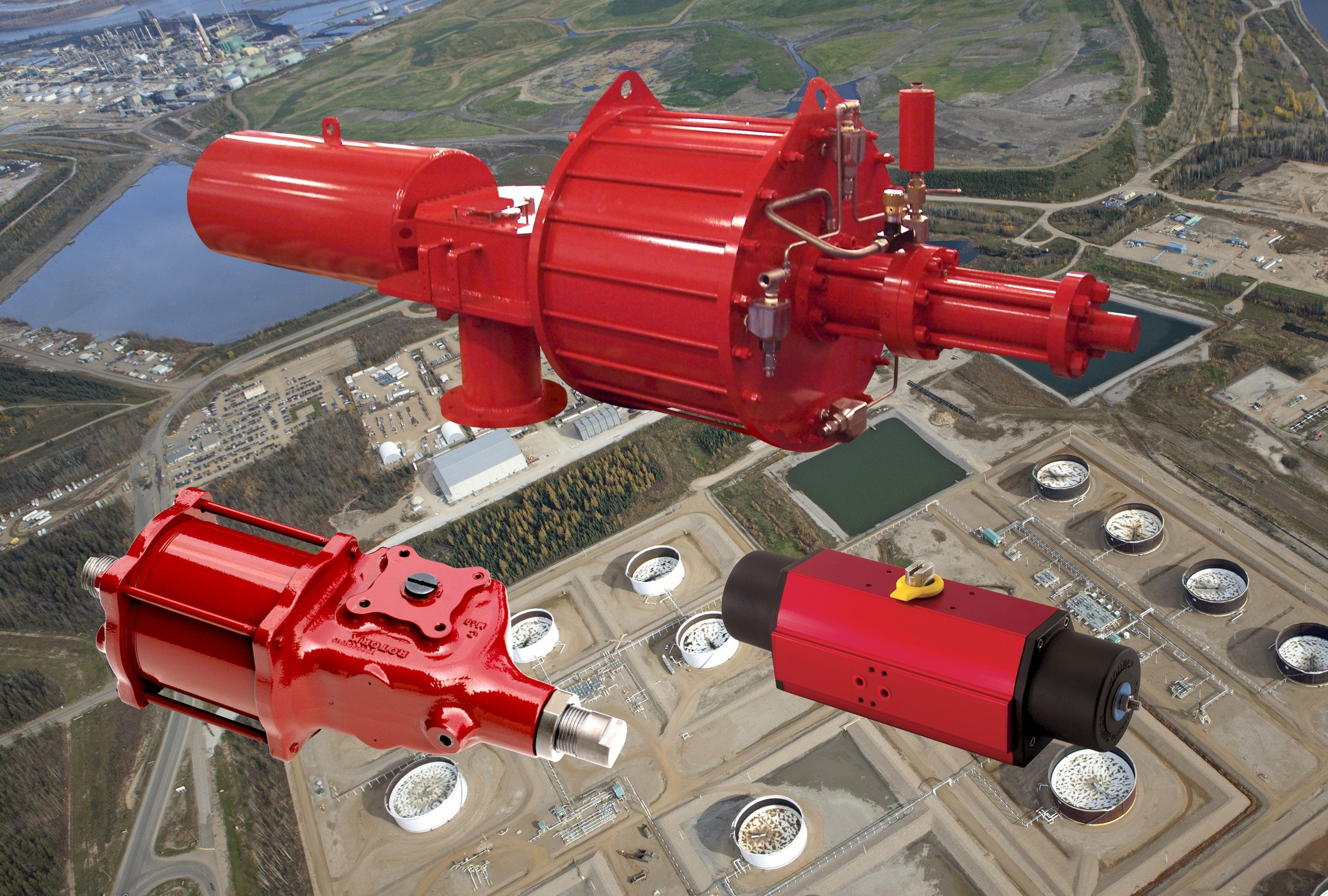 Rotork气动执行器安装在加拿大井垫上